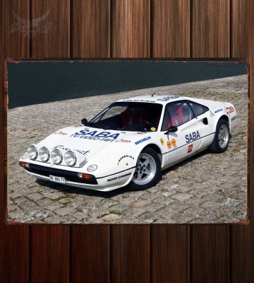 Металлическая табличка Ferrari 308 GTB Group 4 Michelotto